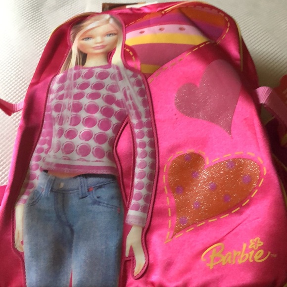Backpack 16" x 12" & lunch bag 8” x 6” new Barbie adjustable padded straps GDC - Picture 4 of 10